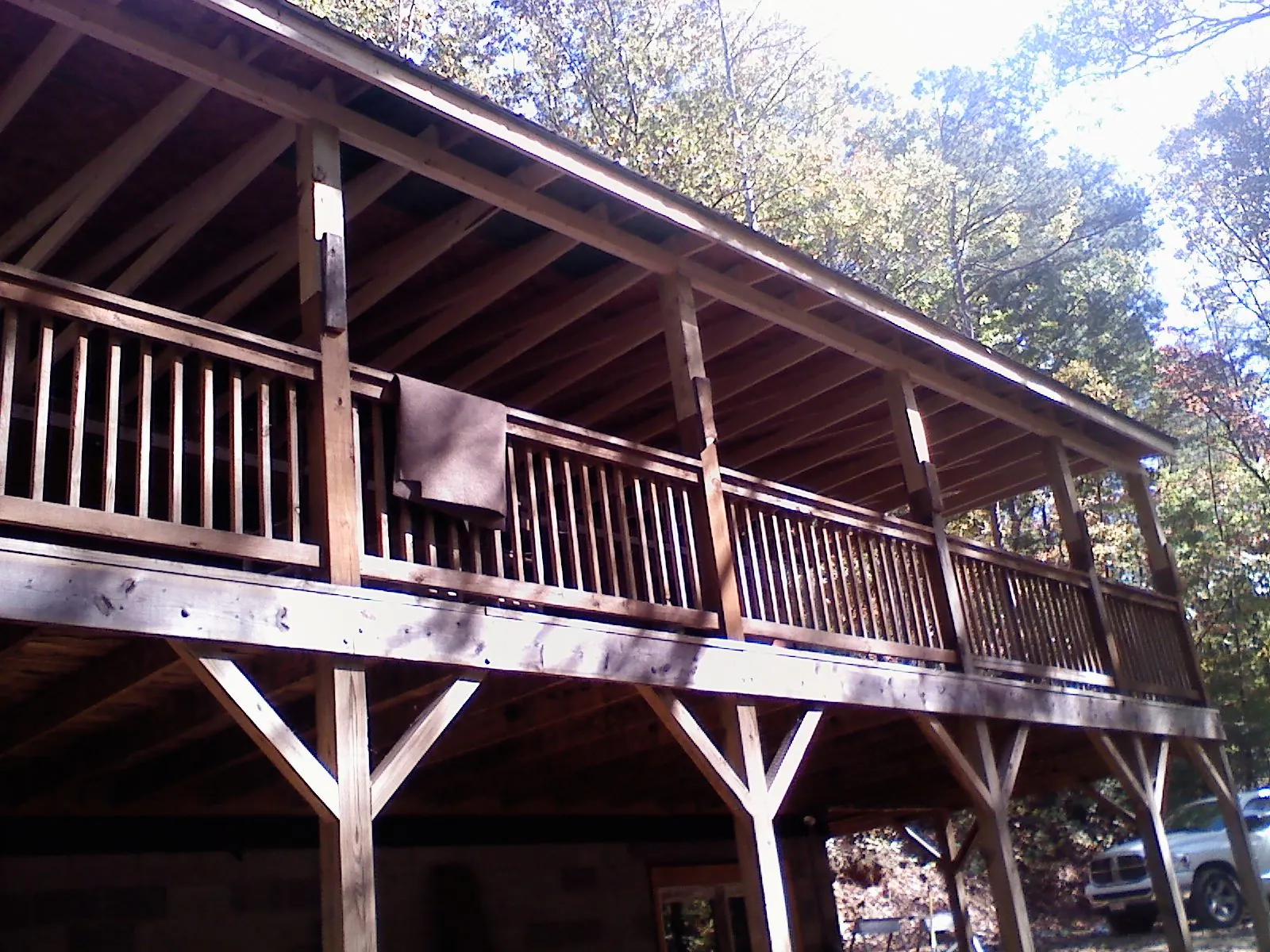 Timber framing under a new elevated porch and deck — Roof Leak Repair in Convent Station by Roofing Brothers